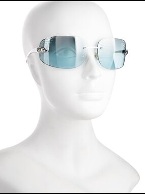 Cartier Panthere Rare Rimless Blue Gradient Sunglasses